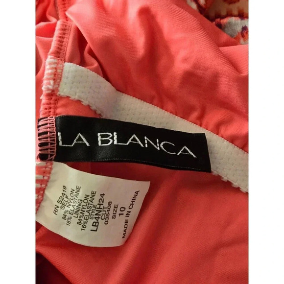 La Blanca Lined One Piece multicolor Swimsuit Size 10 - Picture 4 of 7